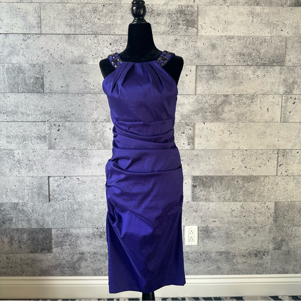 Elegant Purple Halter Dress size 8